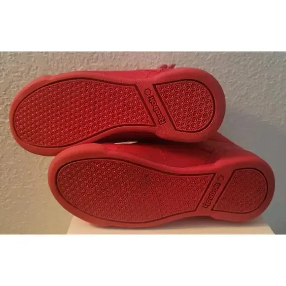 Reebok Freestyle High Top Vector Red Girls Sz. 11 Sneakers Tennis Shoes - Picture 5 of 10
